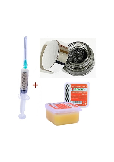 Havya Ucu Temizleme Pastası Krem Flux Şırınga Beyaz Amtech Nc-559-asm Lehim13