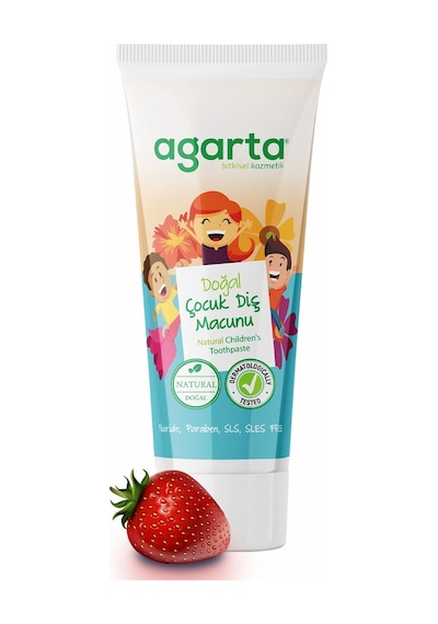 2 Adet Doğal Florürsüz Çocuk Diş Macunu Çilekli 75 Ml