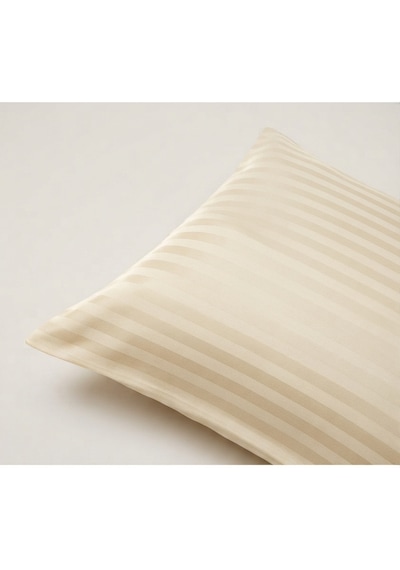 Orta Boy 40x60cm %100pamuklu Saten Fermuarlı Yastık Kılıfı 2adet Bej