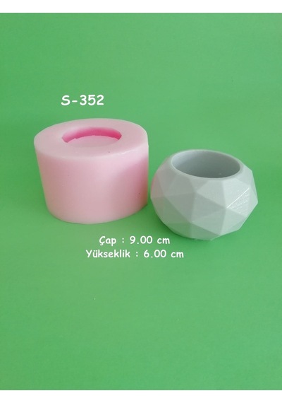 Yuvarlak Geometrik Saksı Silikon Kalıp