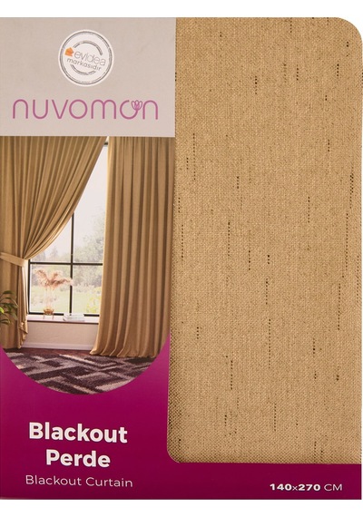 Nuvomonn Ventura Fon Perde - Gold - 140x270 Cm Diğer