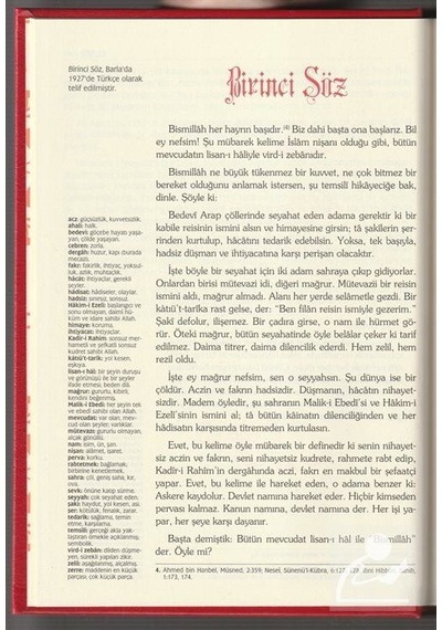 Sözler Yeni Tanzim Orta Boy (Lügatçe, Dipnot, İndex) (Kod: 798...
