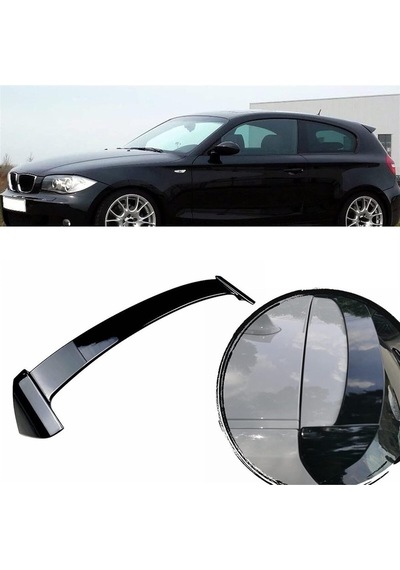 Bmw E87 2004-2011 1.seri Uyumlu Plastik Parlak Siyah Spoyler-spoiler