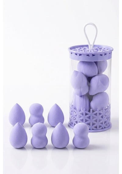 Mini Boy 8'li Mor Makyaj Süngeri Seti- 2 Cm X 3 Cm Makyaj Uygulama Süngeri