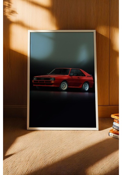 Saturn Audi Sport Quattro Araba Çerçeveli Tablo Erkek Odası Ve Garaj Dekoru Classic Car Collection