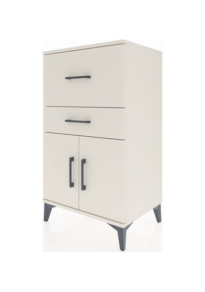 Hyperion Komodin Tek Raflı 2 Çekmeceli 2 Kapaklı 60x44x106 Aytaşı-aytaşı Aytası