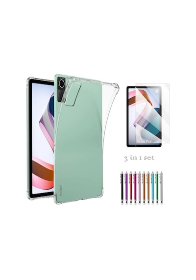 Xiaomi Redmi Pad Tablet Uyumlu Kılıf Ekran Koruyucu Ve Kalem Zırh Kaplama 3in1 Set Arka Kapak