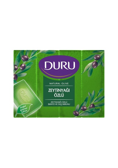 Duru Natural Sabun 4x160g Zeytinyağlı - %100 Bitkisel Bazlı Doğal Temizlik 3'li Ekonomik Paket Tarı