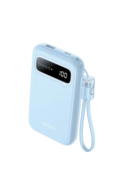 Ugreen 10.00 Mah 20w Led Göstergeli Usb Type-c Taşınabilir Hızlı Şarj Powerbank, 45423b Mavi