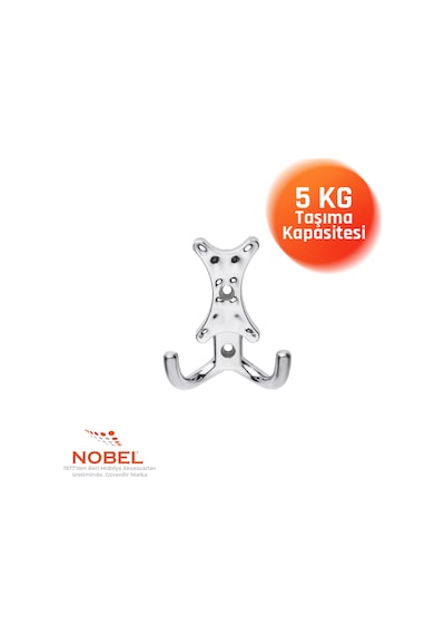 Enez Askı, Metal Vestiyer Askısı, 65 Gr, Dolap Ve Duvar Askılığı, Krom Vidalı