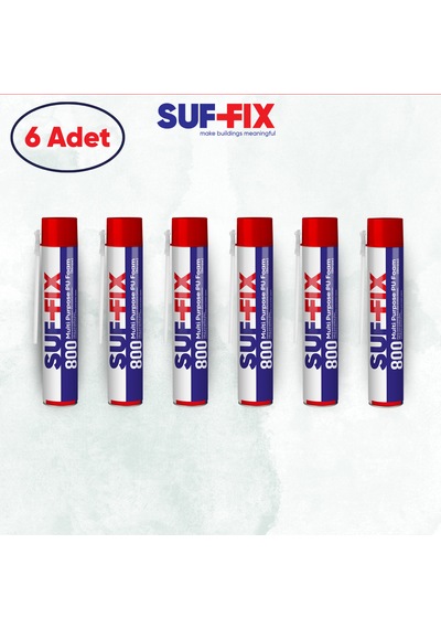 Suf-fix 800 Pipetli Montaj Köpüğü 750ml 6 Adet Profesyonel Dolgu Köpüğü