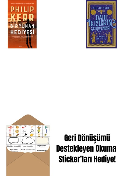 Bir Yunan Hediyesi + Dahi İkizlerin Serüvenleri - Babilli Mavi Cin + Okuma Sticker'ları