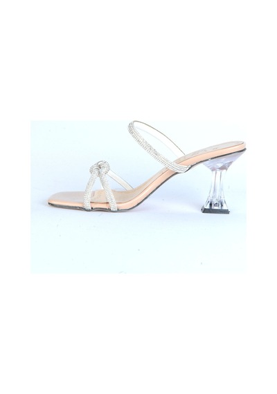 Moda Ayakkabı 01129 Ayışığı 7Cm Topuklu Kadın Terlik 001