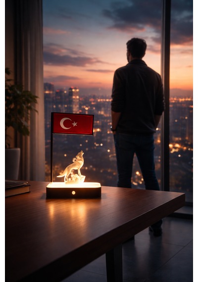 Türkiye Bayrak Dekoru Kişiselleştirilebilir Led Tabanlı Masa Üstü Manifest Hediyelik Ofis Ev Dekoru 3d Baskı Özel Tasarım 1