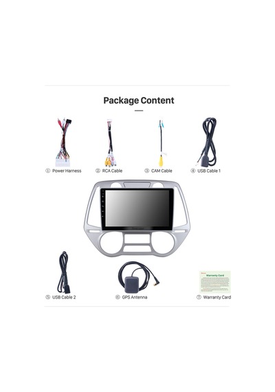 Hyundaı İ20 2008-2014 Uyumlu Multimedya Navigasyon Usb Kamera Carplayer 4 Ram