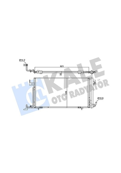 Kale Klıma Radyatoru Kondenser Peugeot 306 - Cıtroen Xsara 1.8d 1.9d 1.4/2.0hdı 97- Kurutucu Ile Brazıng Klr-350660