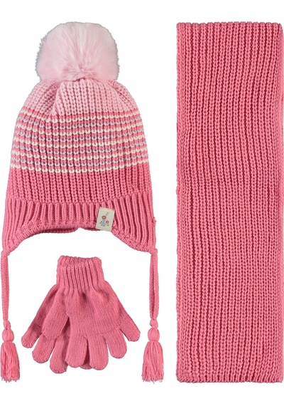 Kitti Kız Çocuk Atkı Bere Eldiven Set 1-4 Yaş Koyu Pembe 24240600323w1-2 Kitti Kız Çocuk Atkı Bere Eldiven Set 1-4 Yaş Koyu Pembe 24240600323w1-2