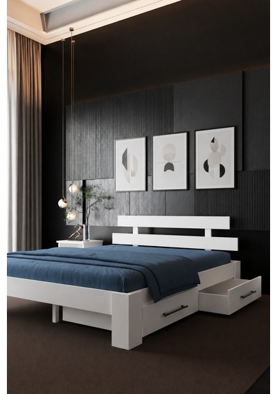 Lotus 2 Çekmeceli Tek Kişilik Mdf Karyola