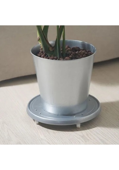 Sumuhome Akerbar Galvanizli Tekerlekli Saksı Altı 31 Cm