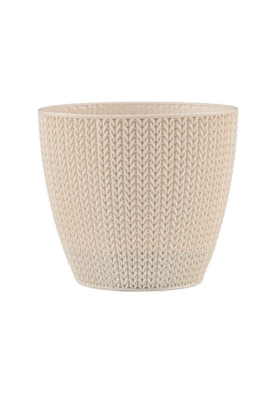 Anafor Saksılık Beyaz 25 Cm Krem Saksı