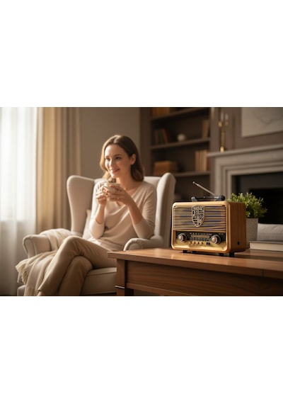 Rt-720 Nostalji Radyo Ahşap Görünüm Radyo,trend Tasarım Güneş Panelli Nostalji Radyo