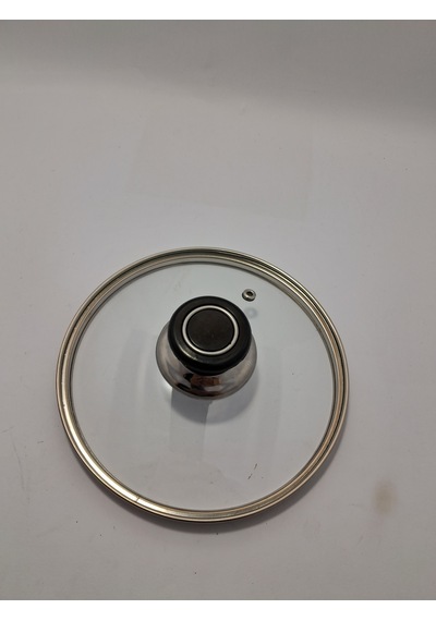 Cam Kapak 18 Cm Ve Siyah Kulp