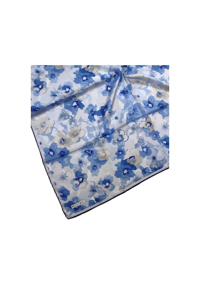 Mim Eşarp Mısırlı Eşarpları Silky Cocoon Trend Polyester Twill Sport Eşarp Lacivert - Saks