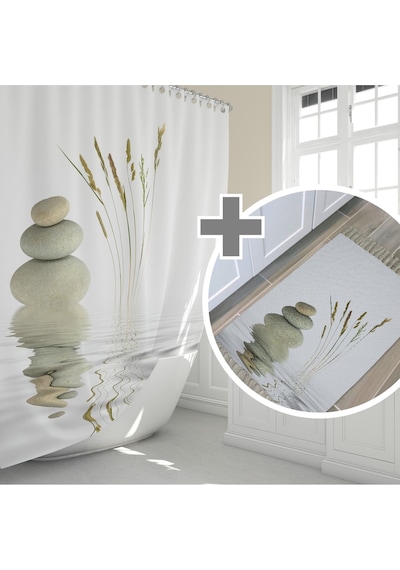 Zethome Stone And Reed Banyo Paspas Ve Tek Kanat Duş Perdesi 1x12 Çok Renkli