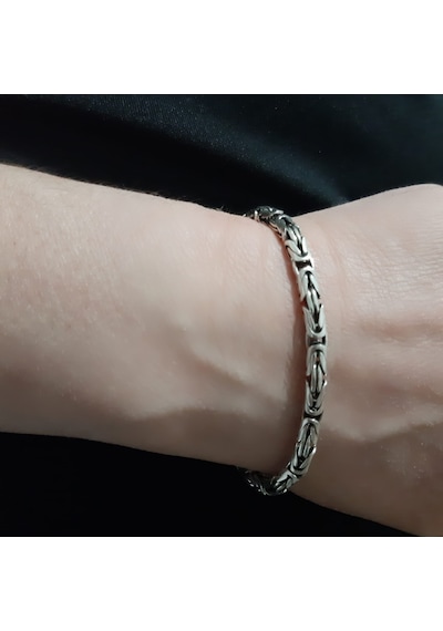 925 Ayar Gümüş Kral Bileklik 4.2  Mm