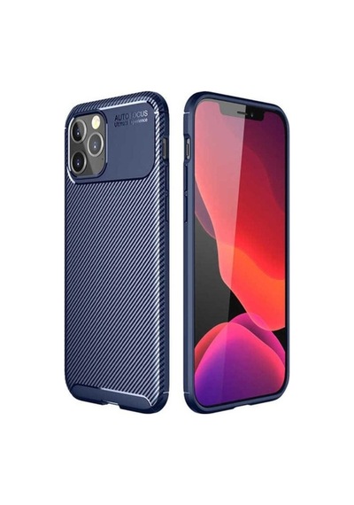 Apple Uyumlu iPhone 12 Pro Max Kılıf Zore Negro Silikon Kapak Lacivert