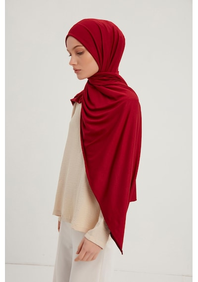 Şaless Merserize Penye Şal - Bordo