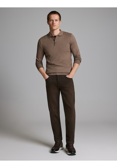 Pierre Cardin Vizon Melanj Slim Fit Düğmeli Polo Yaka Basic Triko Kazak 50333894-vr174 Çok Renkli