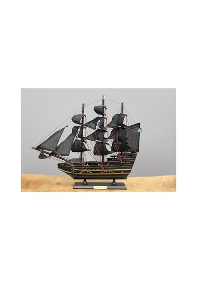3 Adet Ahşap Korsan Gemisi Dekoratif Ahşap Model Ve Oyun Seti, Çocuk Oyuncağı, Pirate Ship Wooden Toy 35 40 Cm