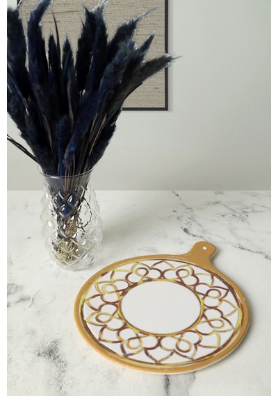 Keramika Worn Gold Peynir Sunum Tabağı 26 Cm 22968 Çok Renkli