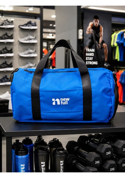 Newfull Sport Ayakkabı Bölmeli Astarlı Su Geçirmez Seyahat Ve Spor Çantası-orta Boy Mavi