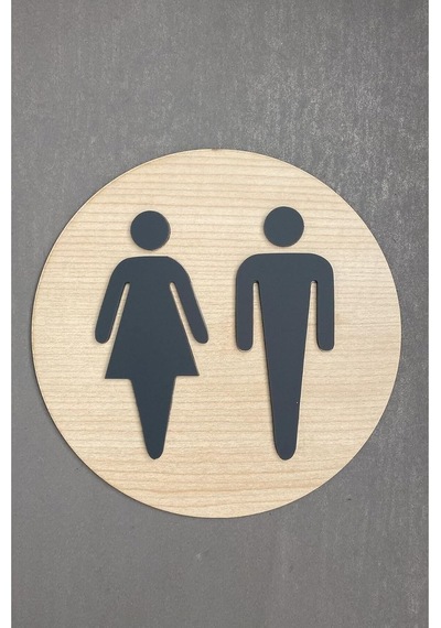 Akçaağaç Serisi Wc Kendinden Yapışkanlı Yönlendirme Levhası