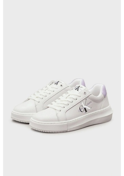 Calvin Klein Logolu Beyaz Kadın Sneaker Beyaz