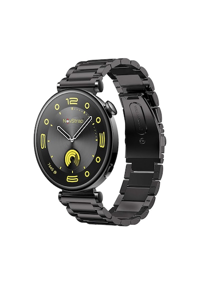 Novstrap Huawei Watch Gt4 41mm İle Uyumlu Kordon 18mm Pimli Çelik Metal Kordon Kayış