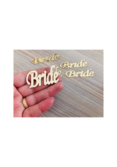 10 Adet 7x2 Cm Pleksi Bride Yazısı Bride Pleksi Yazı