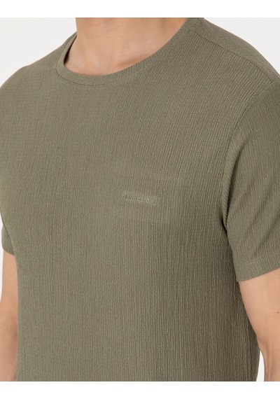 Pierre Cardin Erkek Haki Tişört 50306802-vr027 Haki