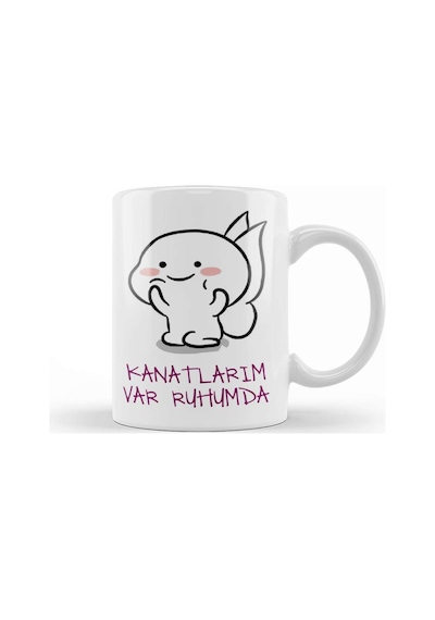 Kanatlarım Var Ruhumda Komik Kupa Bardak Porselen Karışık