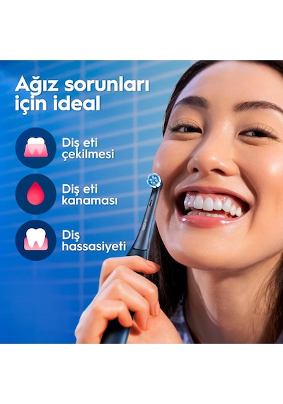 Oral-b Io3 Siyah Şarjlı/elektrikli Diş Fırçası, 1 Fırça Başlığı,