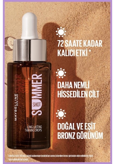 Maybelline New York Summer Shot Uzun Süre Kalıcı Bronzlaştırıcı Etkili Damla 30 ML