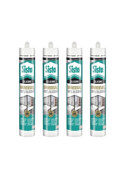 Sista Üniversal Silikon Şeffaf 280ml 4 Adet