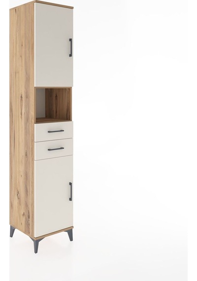 Hyperion Dolap 4 Raflı 2 Çekmeceli 2 Kapaklı 44x44x221 Çam-aytaşı Atlas Çam