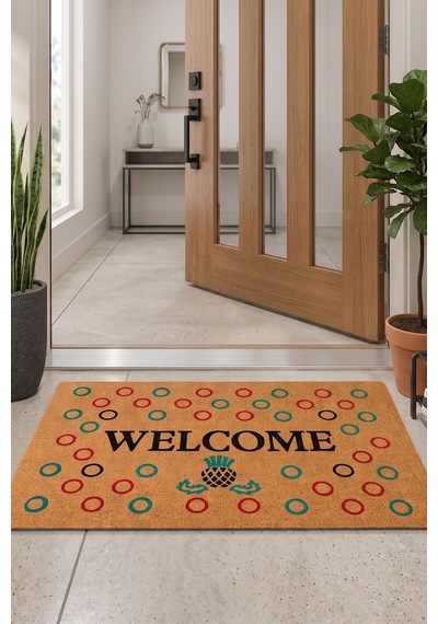 Villadia Home Textile Kapı Önü Paspası Kaymaz Taban Dekoratif Paspas Ev Giriş Antre İç Ve Dış Mekan Paspası 45x70 Cm 3ypycoco