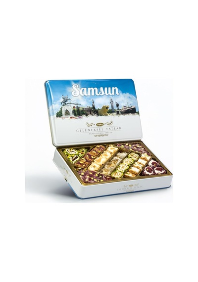 Geleneksel Tatlar Metal Kutu 540 Gr Samsun Turkish Delight
