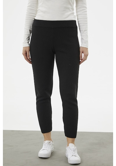 Sementa Jogger Rahat Kalıp Triko Pantolon - Siyah 001