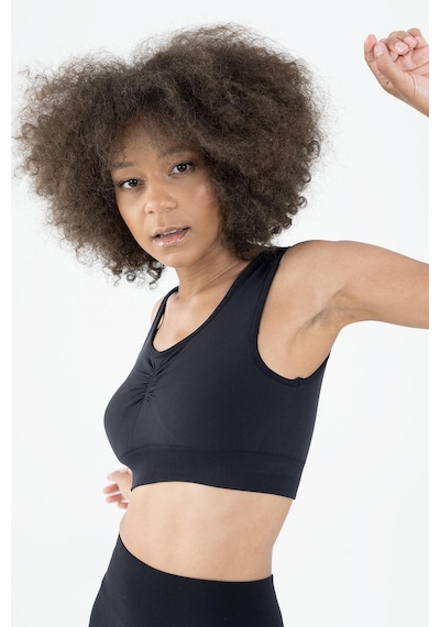 Maraton Active Slimfit Kadın Düz Yaka Kolsuz Koşu Siyah Bra 813091-siyah Siyah