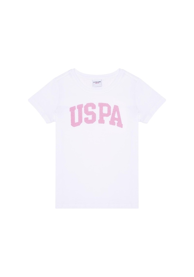 U.S. Polo Assn. Kız Çocuk Bisiklet Yaka Basic Tişört BEYAZ